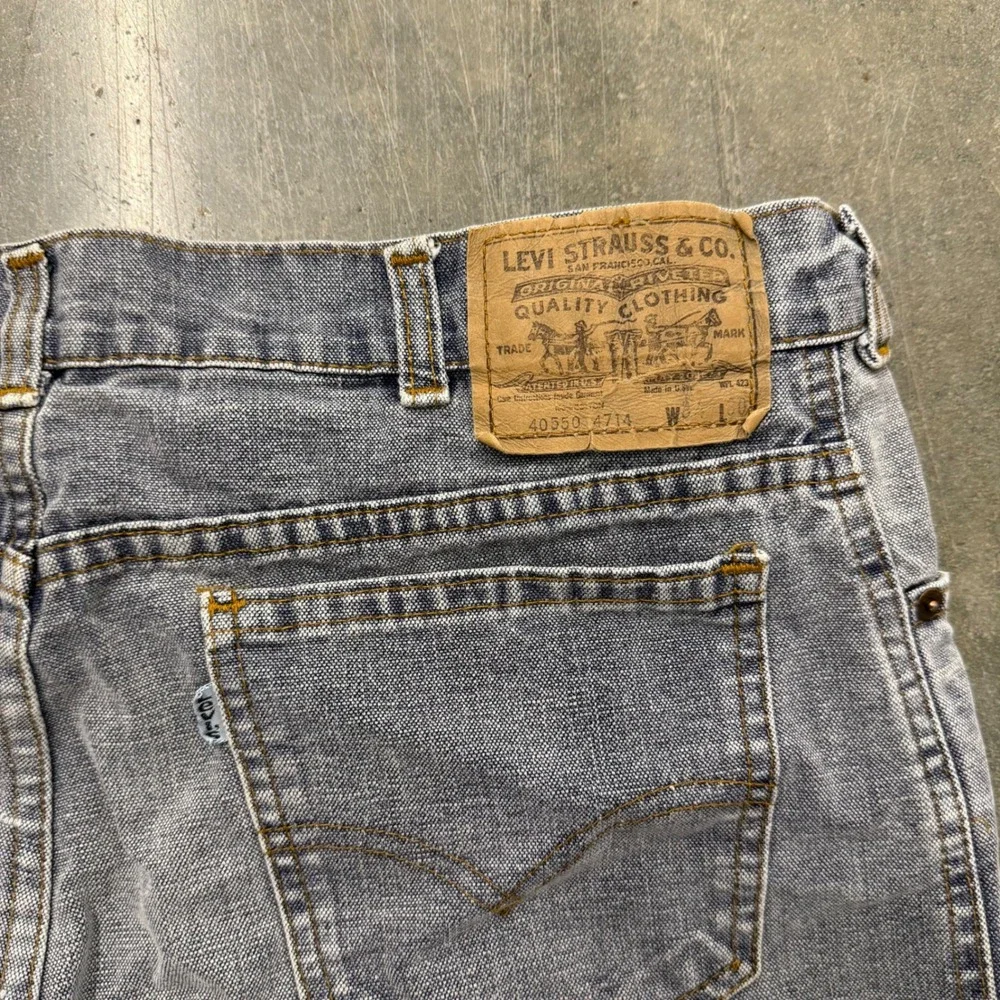 Vintage Levis 550 Relaxed Fit Tapered Leg Jeans Grey Blue 34x30 40550-4714
